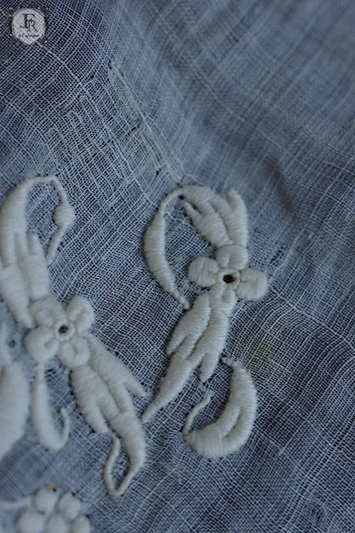 アンティークレース　dentelle ancienne 刺繍襟 .FR a l'epoque