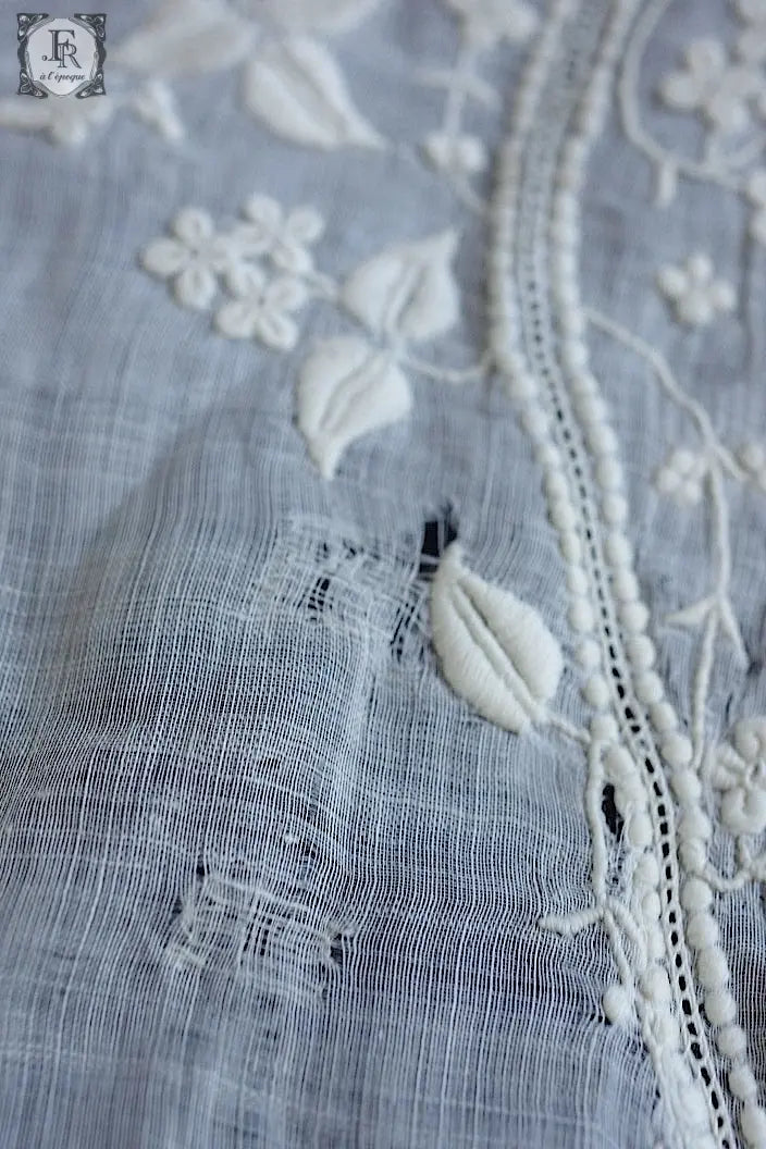 アンティークレース　dentelle ancienne 刺繍襟 .FR a l'epoque