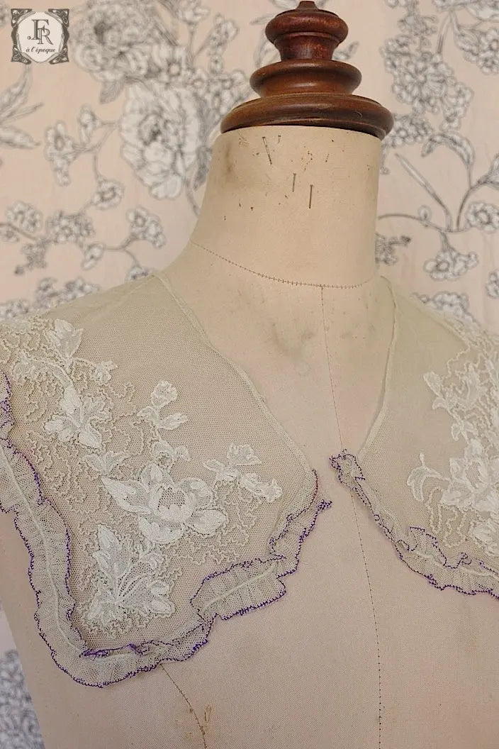アンティークレース　dentelle ancienne 襟 .FR a l'epoque