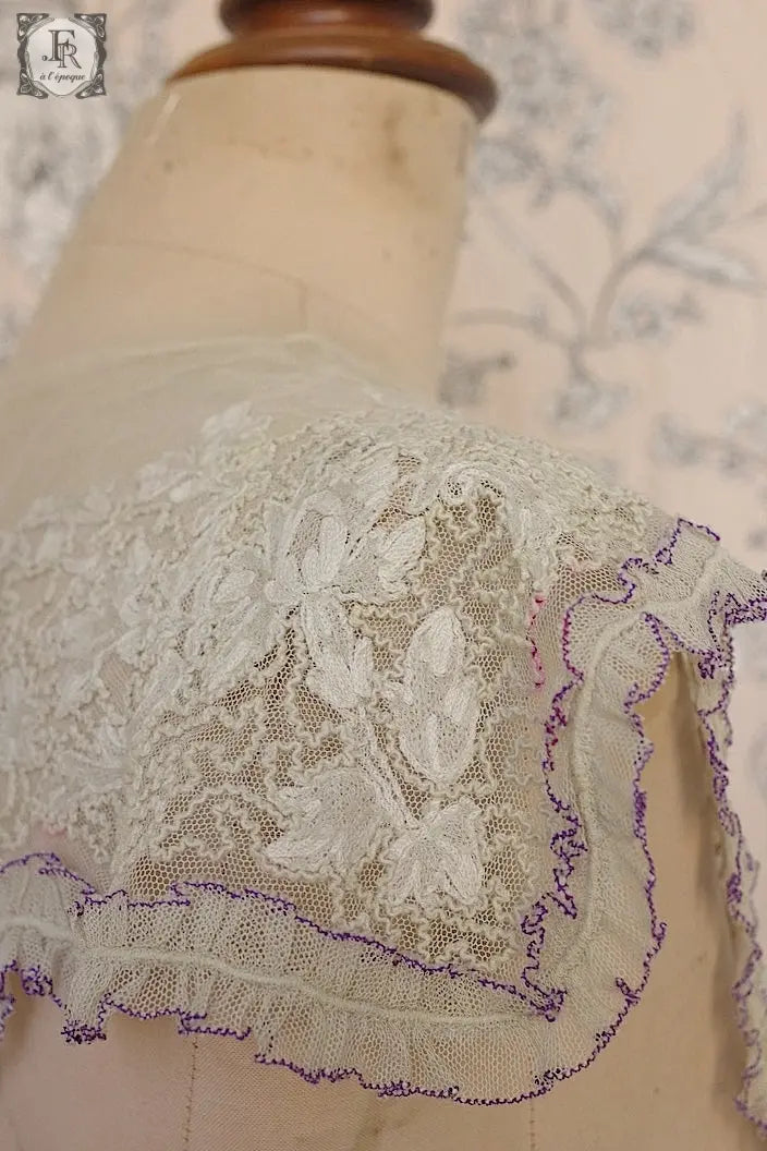 アンティークレース　dentelle ancienne 襟 .FR a l'epoque