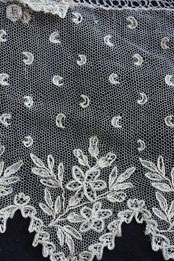 アンティークレース　dentelle ancienne アランソン　ハギレ .FR a l'epoque