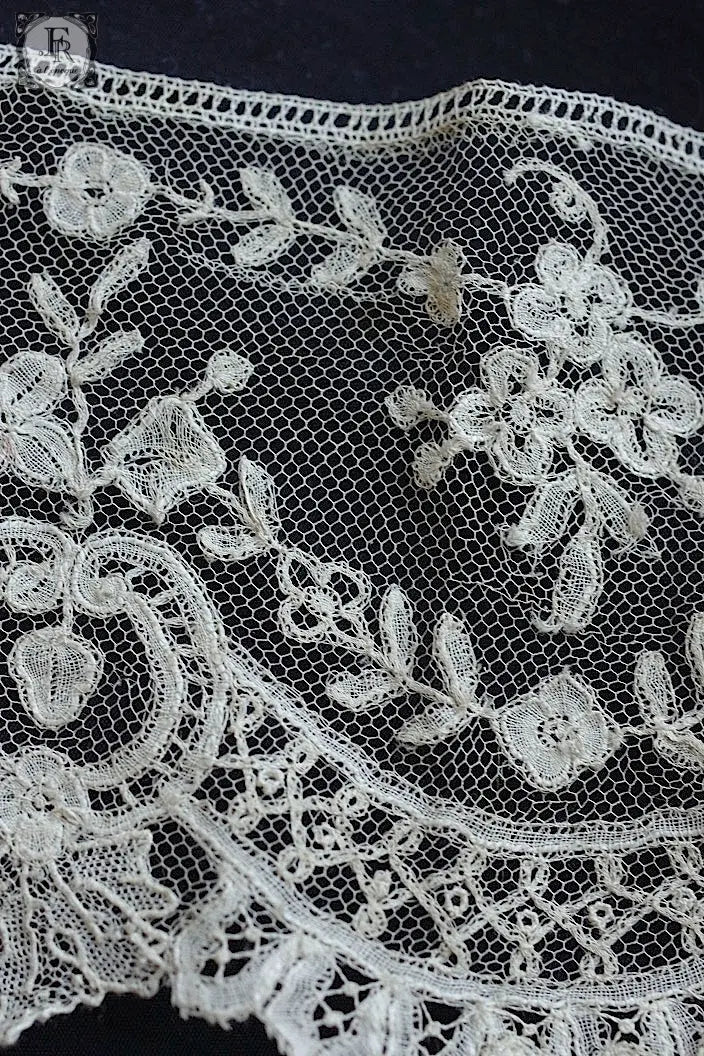 アンティークレース　dentelle ancienne ブリュクセル　ハギレ .FR a l'epoque