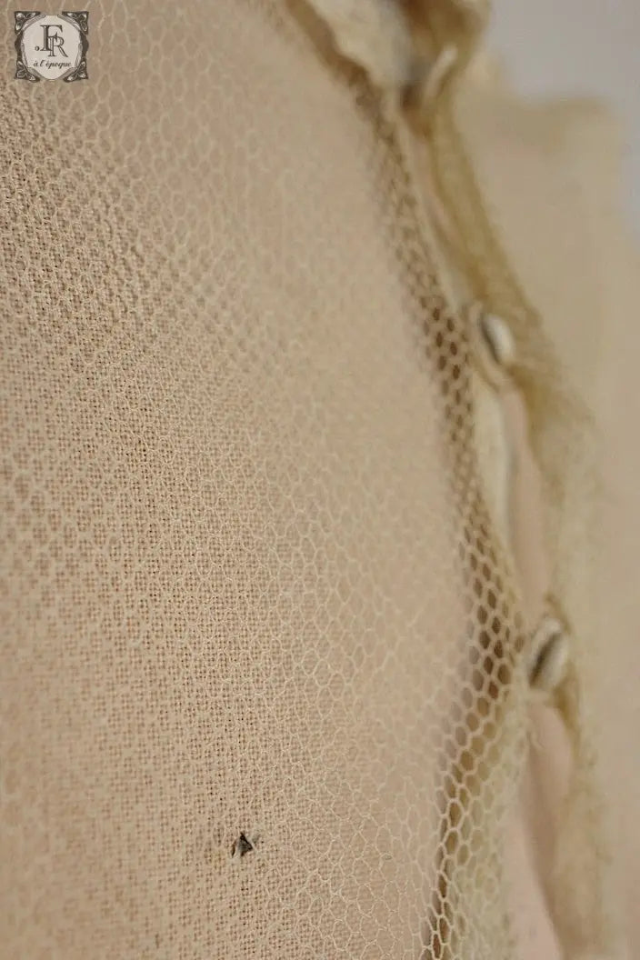 アンティークレース　dentelle ancienne ブリュクセル　スタンドカラー　 .FR a l'epoque