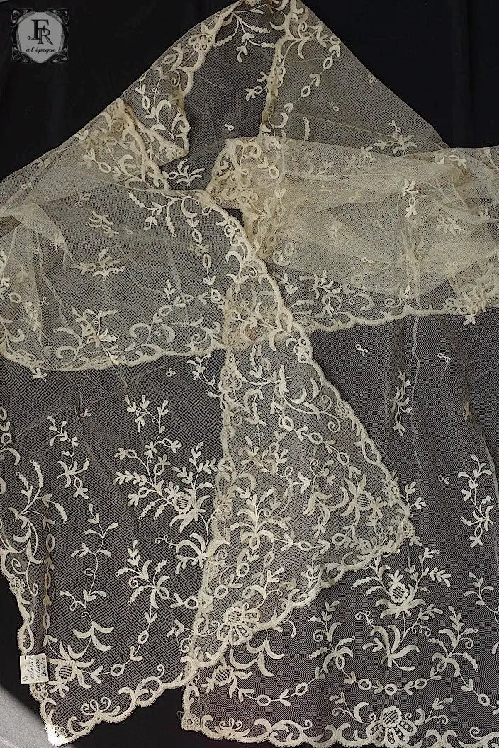 アンティークレース　dentelle ancienne ショール .FR a l'epoque