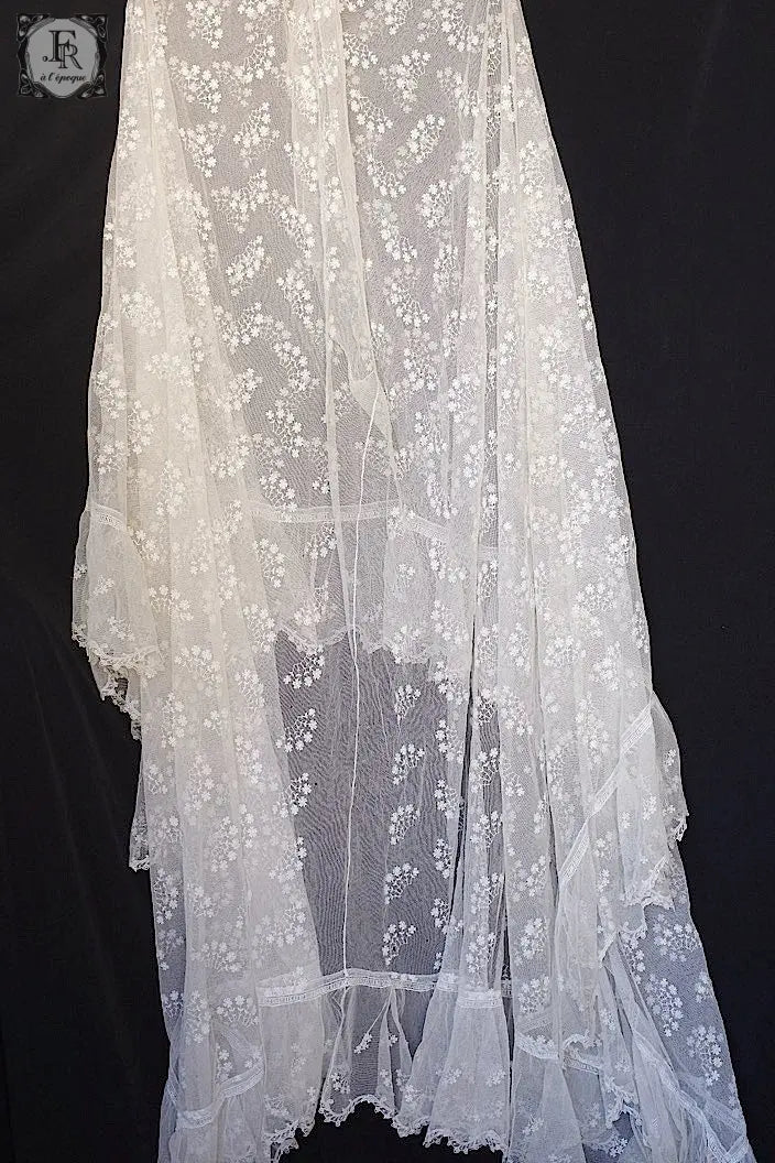 アンティークレース　dentelle ancienne 天蓋用レース生地 .FR a l'epoque