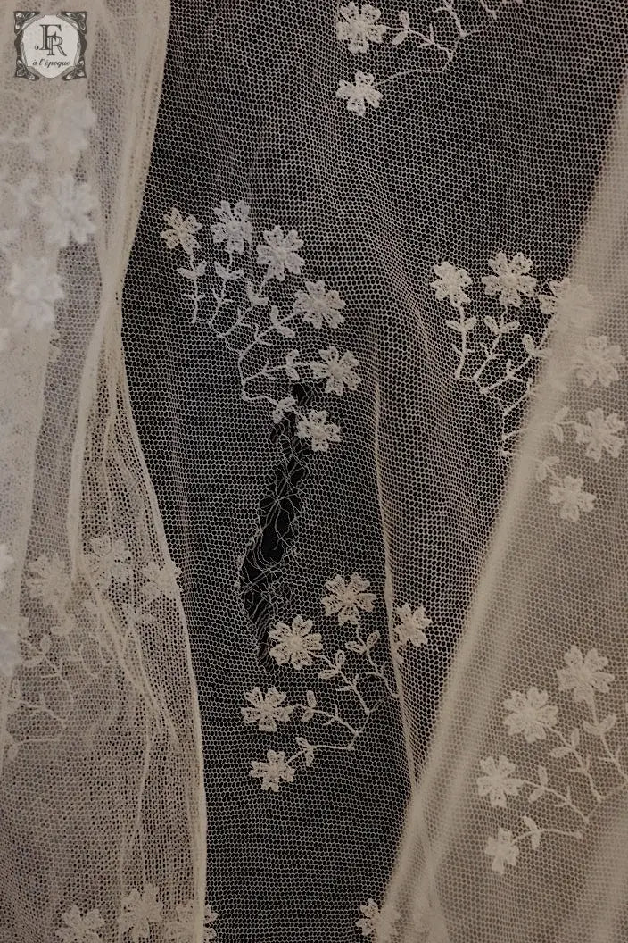 アンティークレース　dentelle ancienne 天蓋用レース生地 .FR a l'epoque
