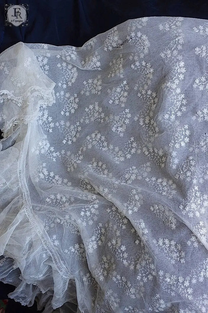 アンティークレース　dentelle ancienne 天蓋用レース生地 .FR a l'epoque