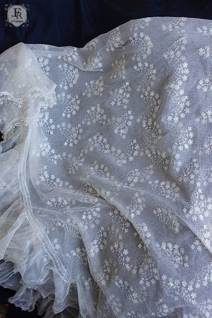 アンティークレース　dentelle ancienne 天蓋用レース生地 .FR a l'epoque