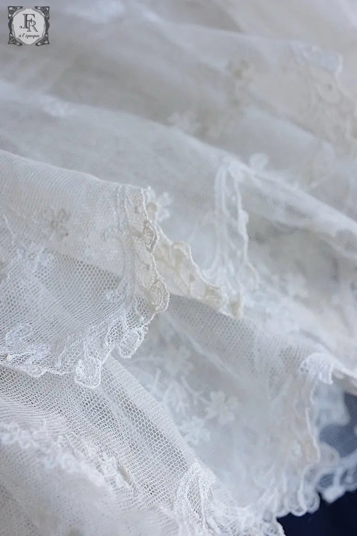 アンティークレース　dentelle ancienne 天蓋用レース生地 .FR a l'epoque