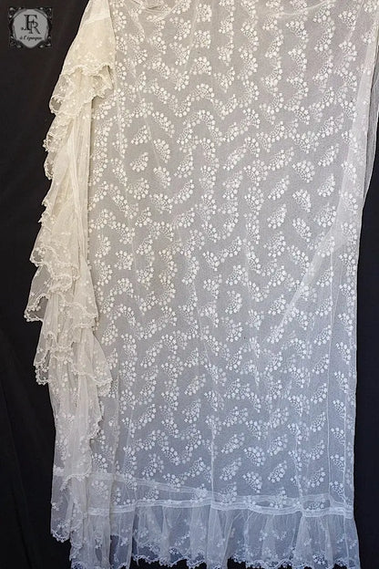 アンティークレース　dentelle ancienne 天蓋用レース生地 .FR a l'epoque