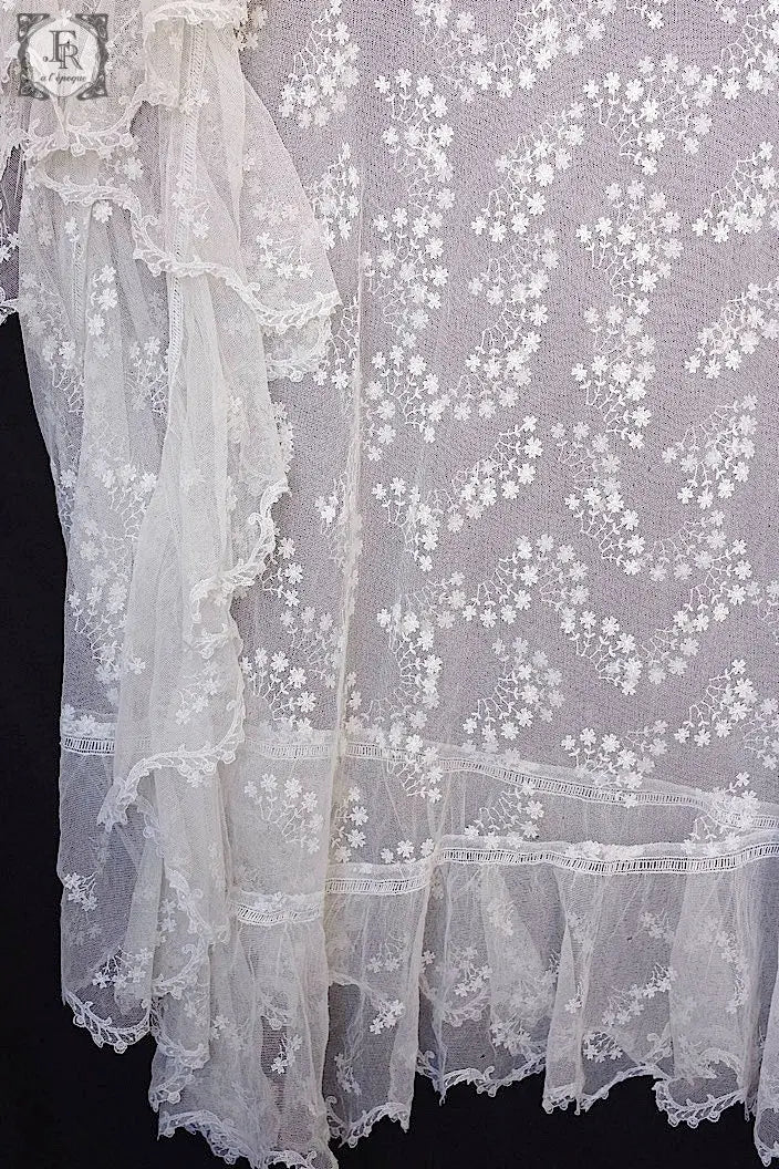 アンティークレース　dentelle ancienne 天蓋用レース生地 .FR a l'epoque