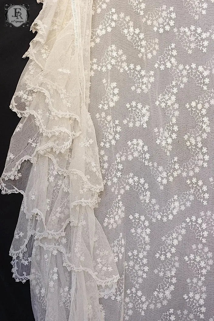 アンティークレース　dentelle ancienne 天蓋用レース生地 .FR a l'epoque