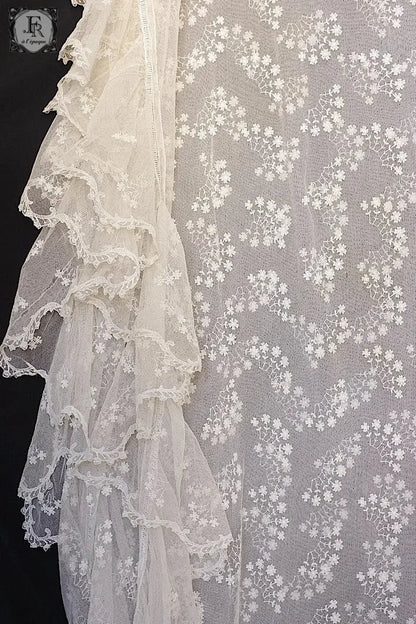 アンティークレース　dentelle ancienne 天蓋用レース生地 .FR a l'epoque