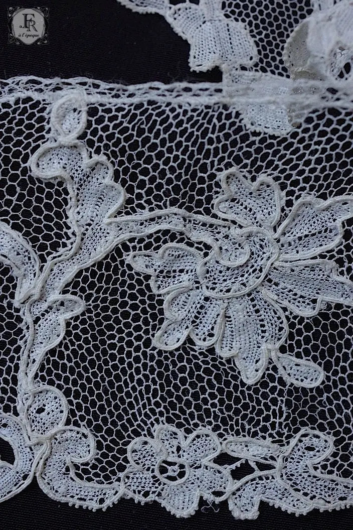 アンティークレース　dentelle ancienne アランソンレース　280cm .FR a l'epoque