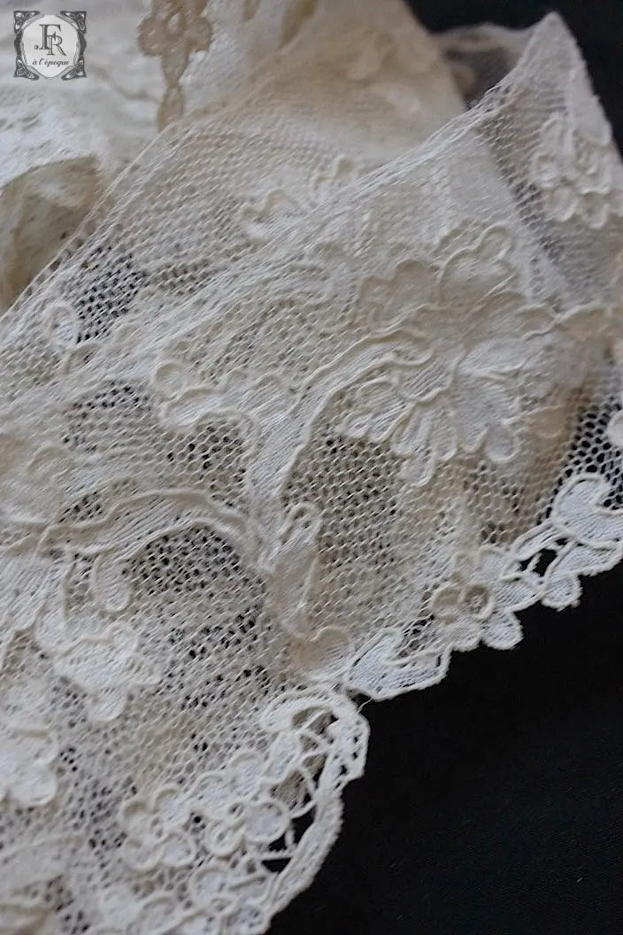 アンティークレース　dentelle ancienne アランソンレース　280cm .FR a l'epoque