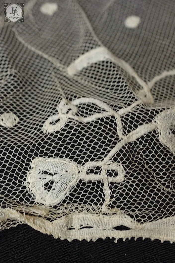 アンティークレース　dentelle ancienne ベール　2つ .FR a l'epoque