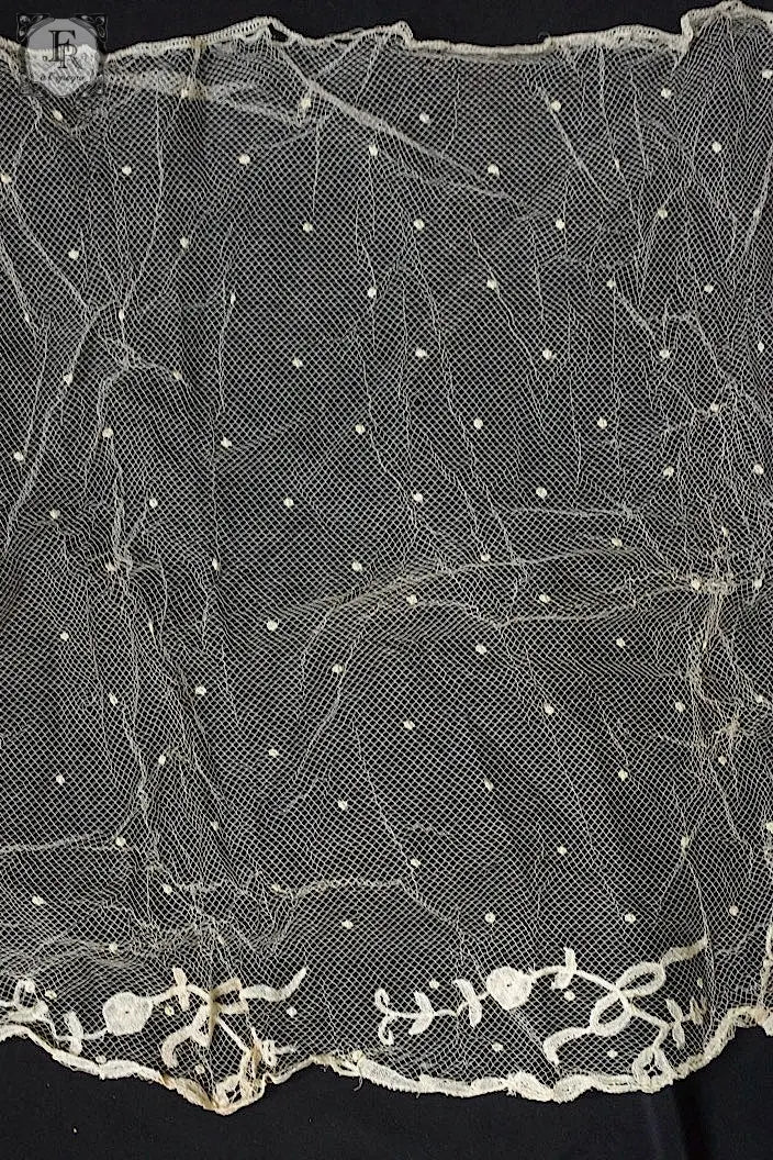 アンティークレース　dentelle ancienne ベール　2つ .FR a l'epoque