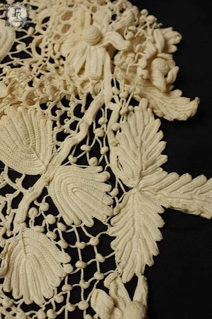 アンティークレース　dentelle ancienne クロシェレース2つ .FR a l'epoque