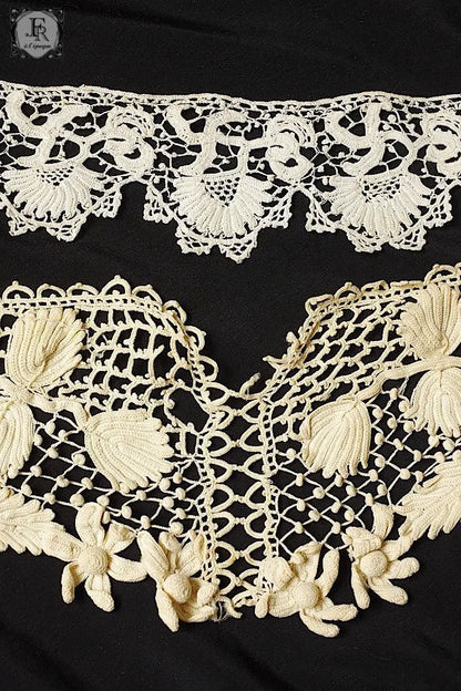 アンティークレース　dentelle ancienne クロシェレース2つ .FR a l'epoque