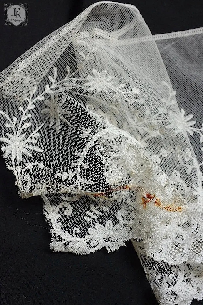 アンティークレース　dentelle ancienne アプリカッションアングレテール　430cm .FR a l'epoque