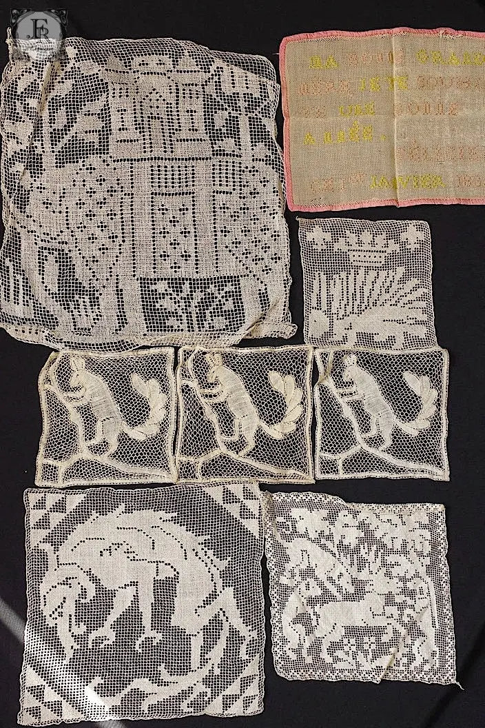 アンティークレース　dentelle ancienne モチーフ　8個 .FR a l'epoque
