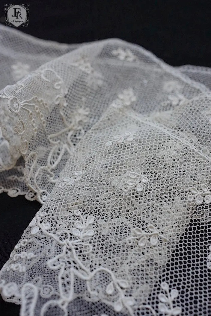 アンティークレース　dentelle ancienne アランソンレース　90cm .FR a l'epoque