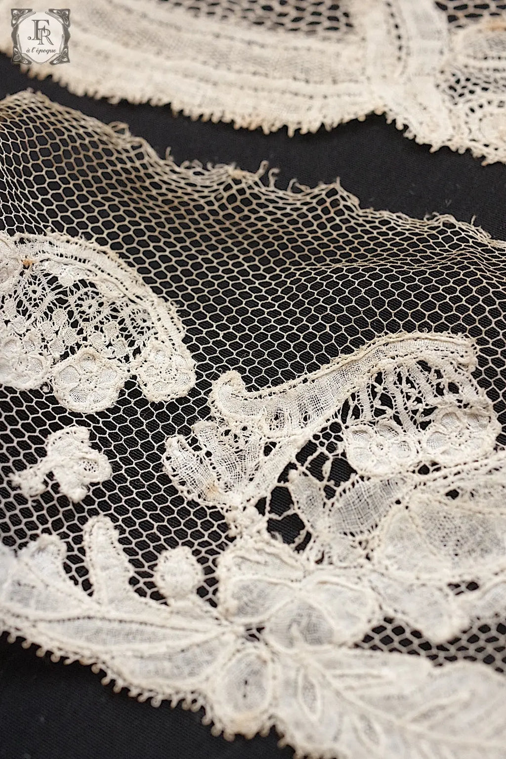 アンティークレース　dentelle ancienne antique lace 3本 .FR a l'epoque