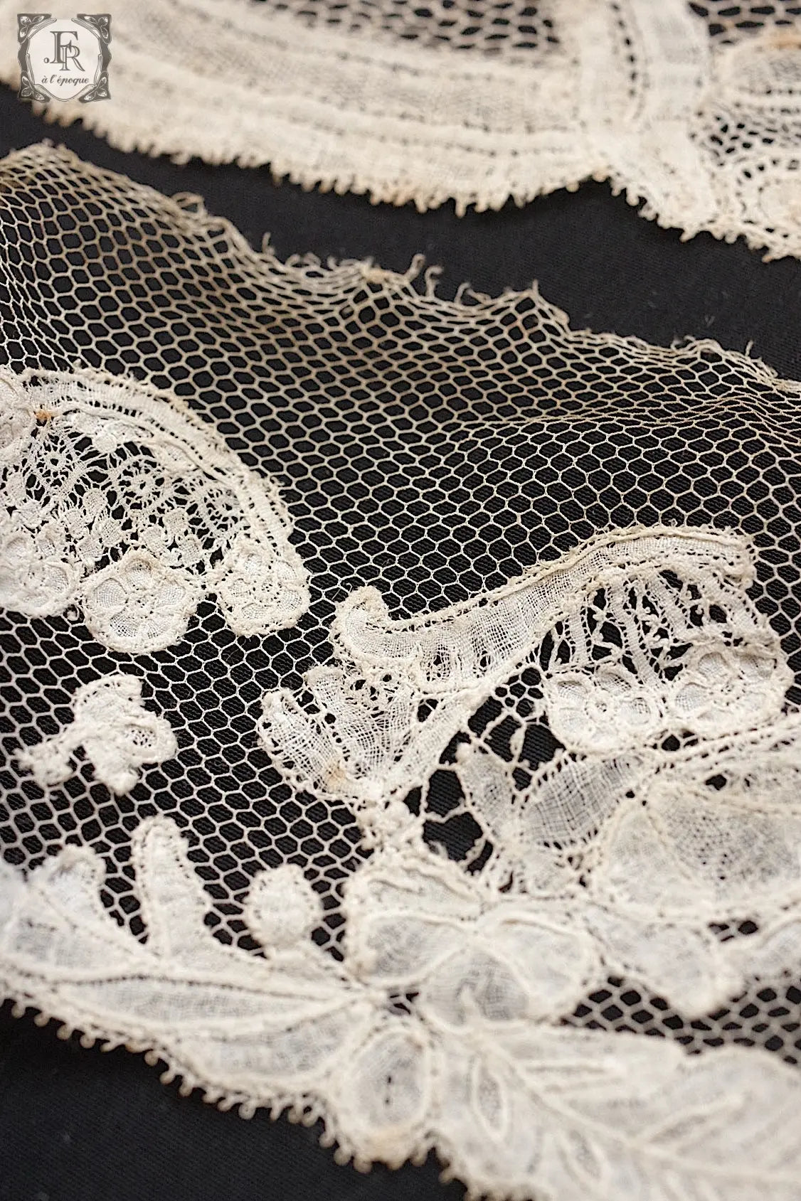 アンティークレース　dentelle ancienne antique lace 3本 .FR a l'epoque