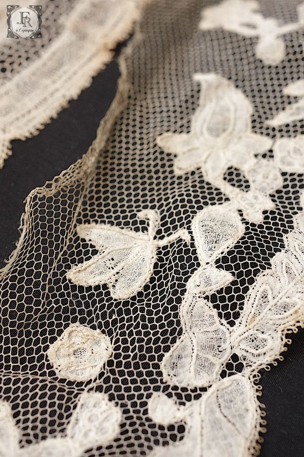 アンティークレース　dentelle ancienne antique lace 3本 .FR a l'epoque
