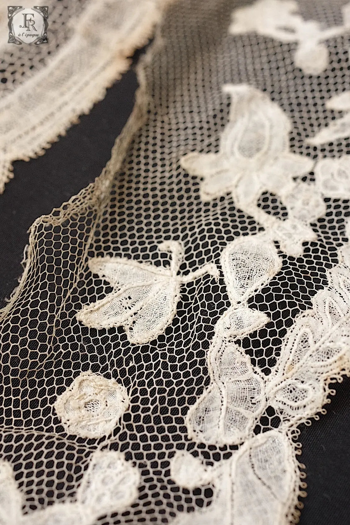 アンティークレース　dentelle ancienne antique lace 3本 .FR a l'epoque