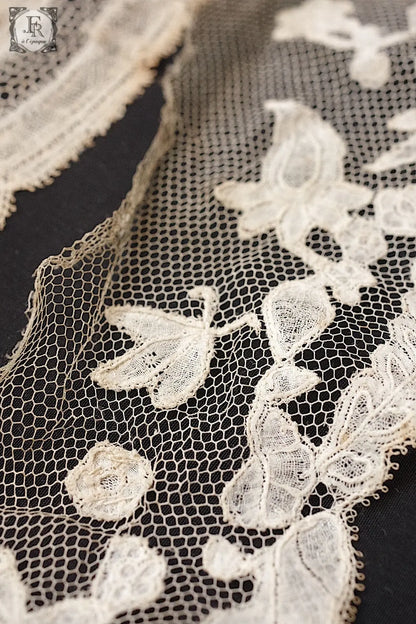 アンティークレース　dentelle ancienne antique lace 3本 .FR a l'epoque