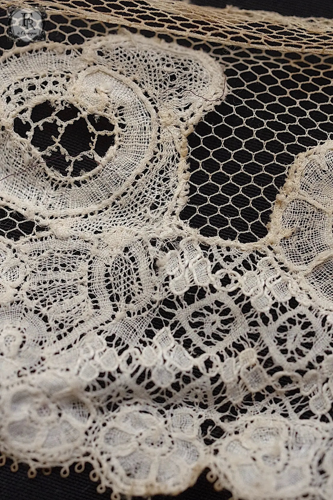 アンティークレース　dentelle ancienne antique lace 3本 .FR a l'epoque