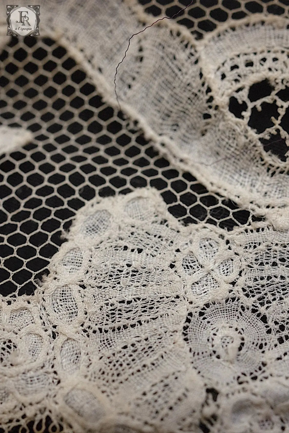 アンティークレース　dentelle ancienne antique lace 3本 .FR a l'epoque