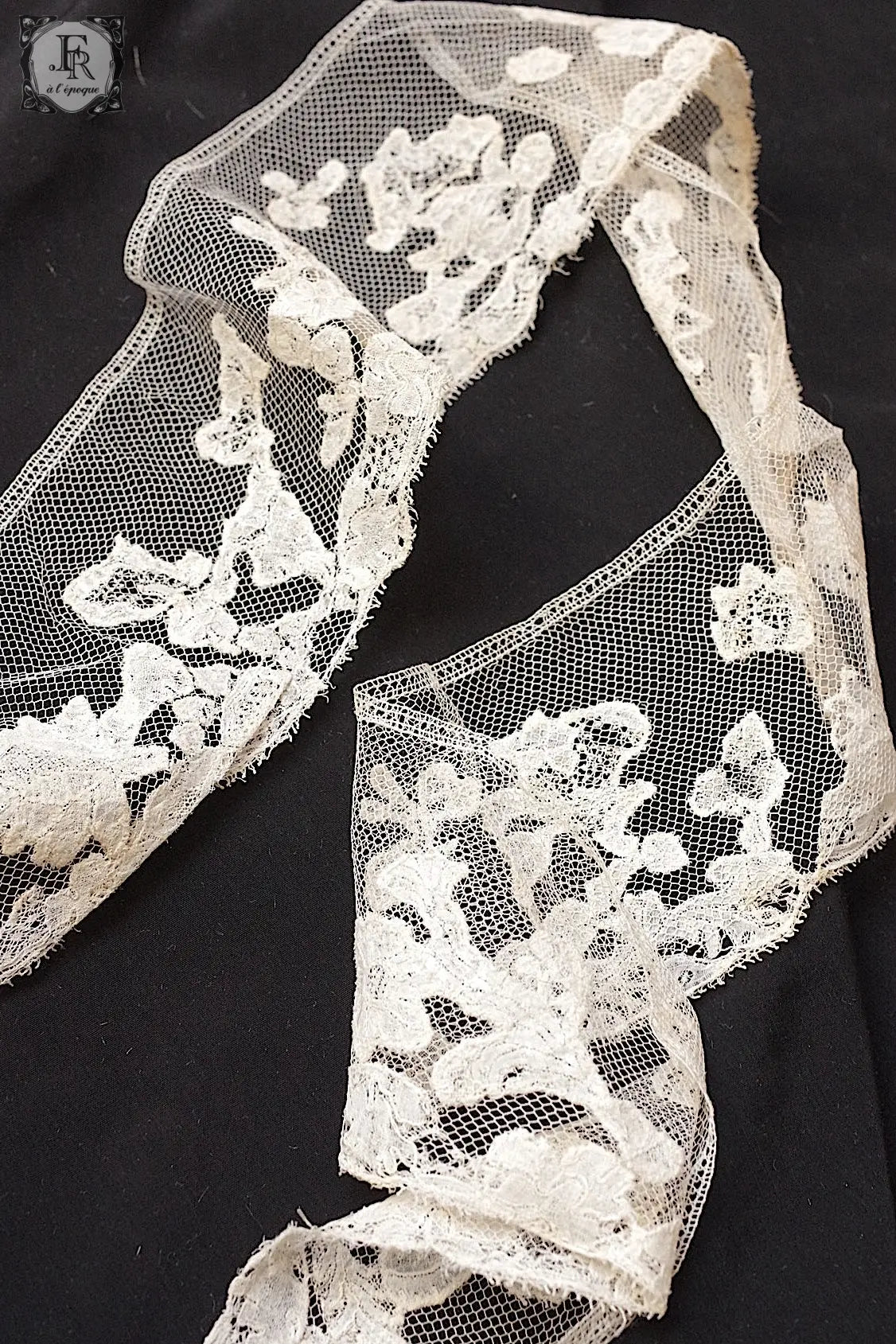 アンティークレース　dentelle ancienne antique lace 3本 .FR a l'epoque