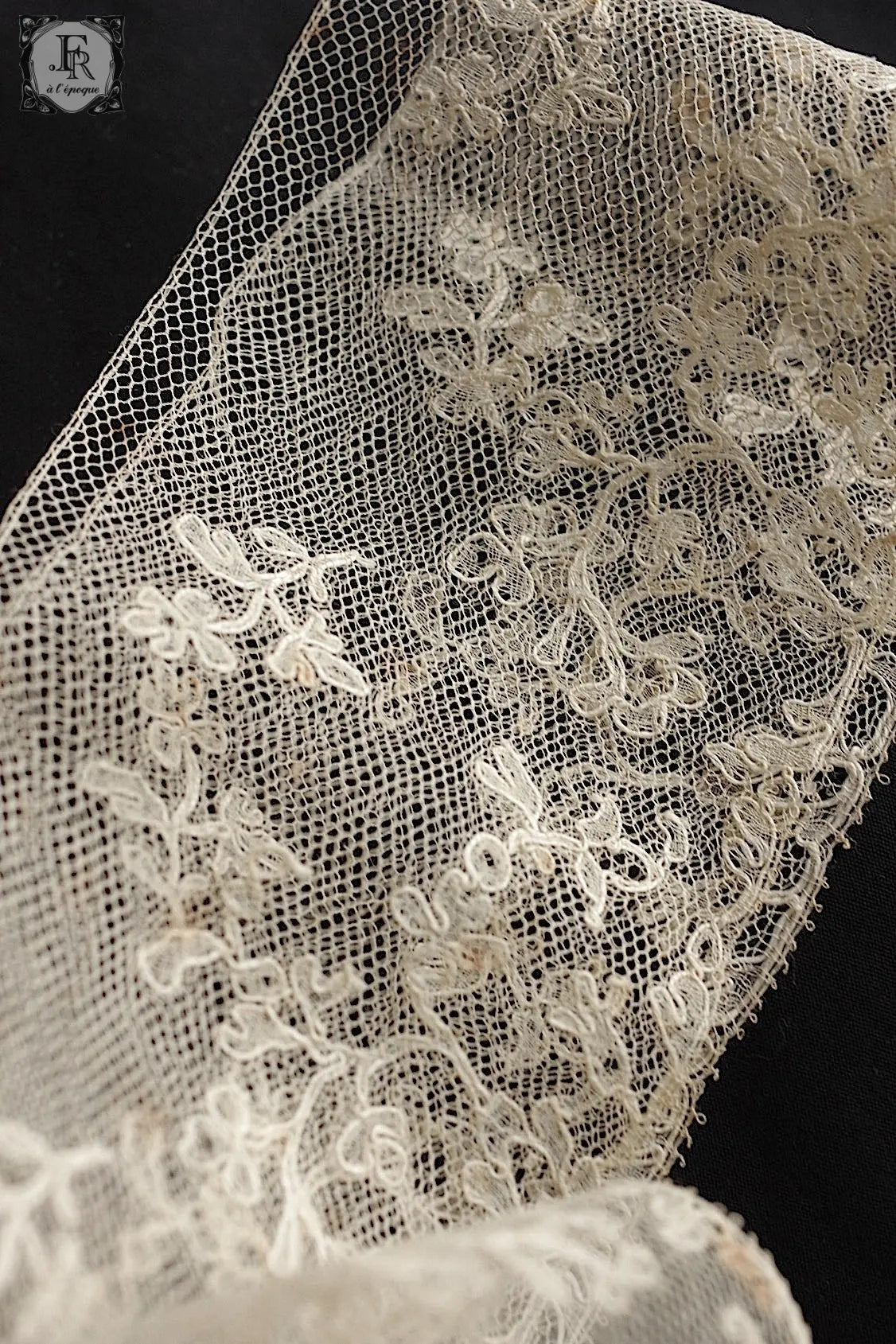 アンティークレース　dentelle ancienne antique lace  505cm .FR a l'epoque