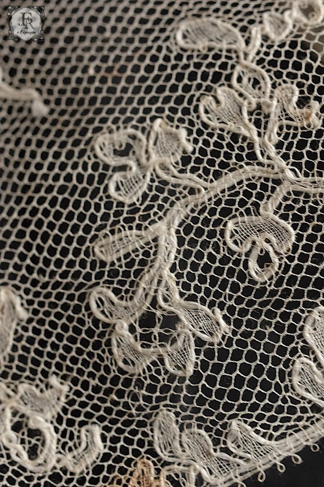 アンティークレース　dentelle ancienne antique lace  505cm .FR a l'epoque