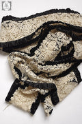 アンティークレース　dentelle ancienne antique lace ベルベットプリーツ　素材 .FR a l'epoque
