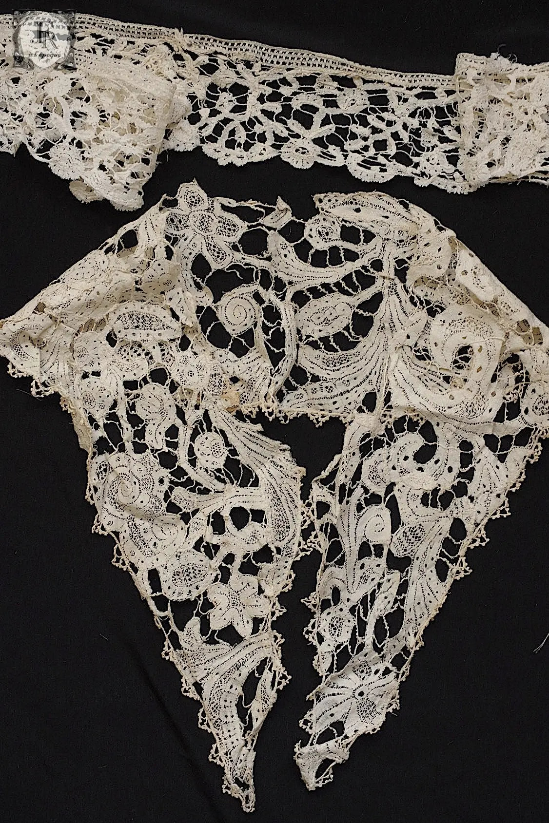 アンティークレース　dentelle ancienne antique lace ミラネーズ　ハギレ .FR a l'epoque