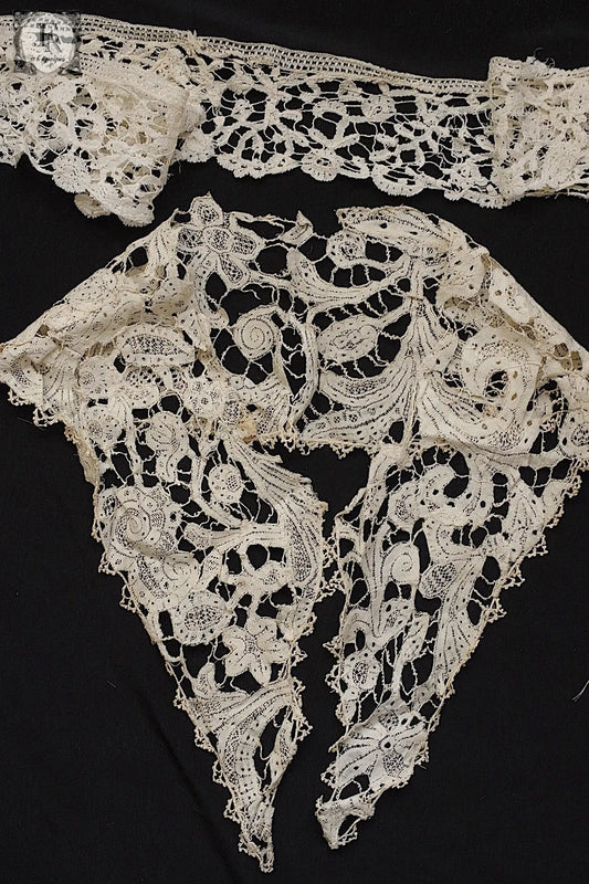 アンティークレース　dentelle ancienne antique lace ミラネーズ　ハギレ .FR a l'epoque