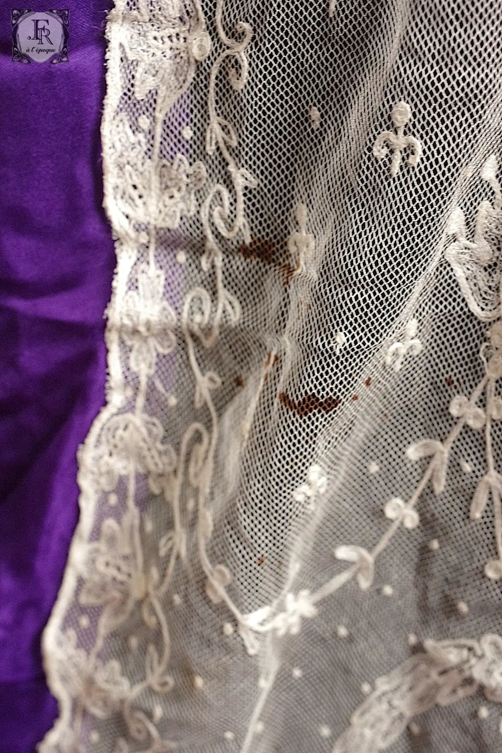 アンティークレース　dentelle ancienne antique lace 　装飾用 .FR a l'epoque