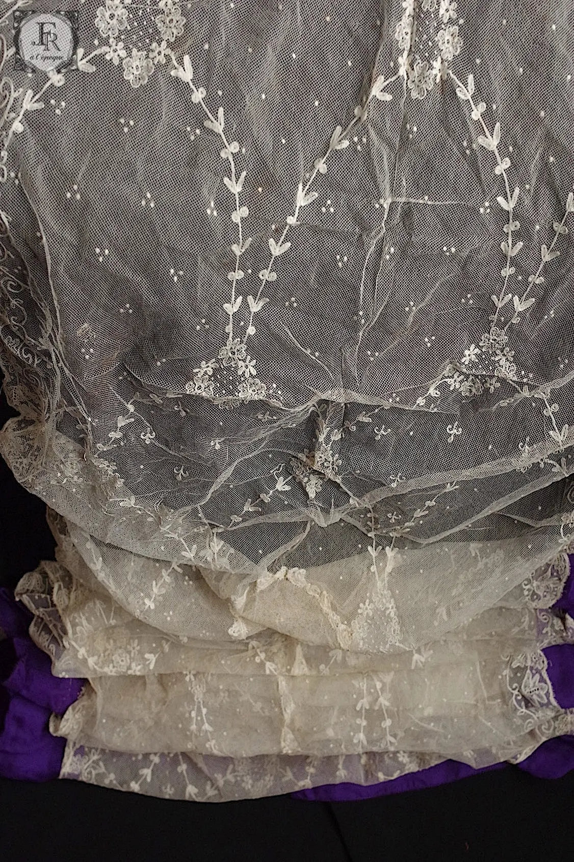 アンティークレース　dentelle ancienne antique lace 　装飾用 .FR a l'epoque