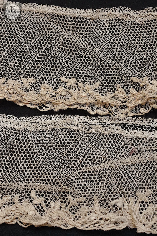 アンティークレース　dentelle ancienne antique lace アランソン2本 .FR a l'epoque