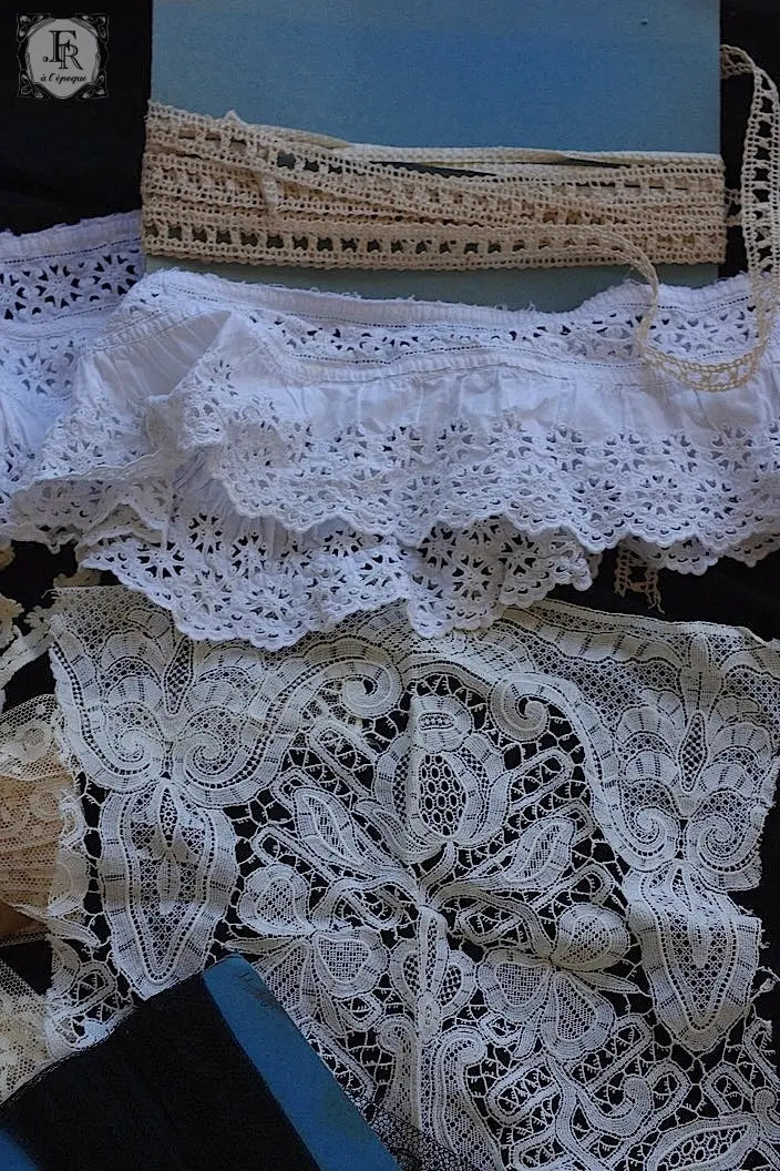 アンティークレース　dentelle ancienne lots 1 .FR a l'epoque