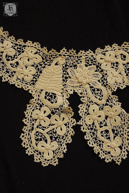 アンティークレース　dentelle ancienne　クロシェ襟 .FR a l'epoque