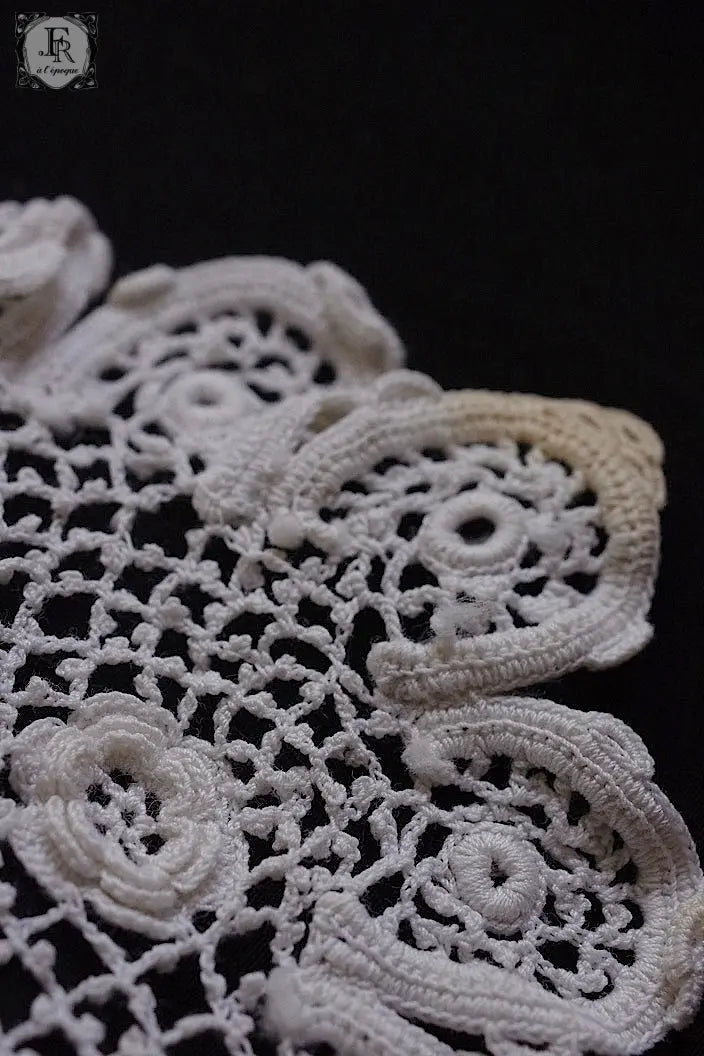 アンティークレース　dentelle ancienne　クロシェレース襟 .FR a l'epoque