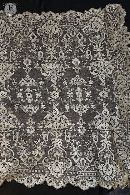 アンティークレース　dentelle ancienne　ブロンドレース　ショール .FR a l'epoque