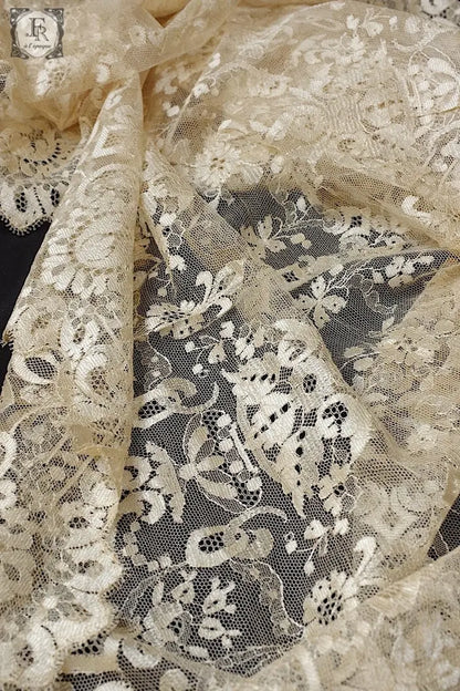 アンティークレース　dentelle ancienne　ブロンドレース　ショール .FR a l'epoque