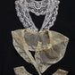 アンティークレース　dentelle ancienne　小さな襟4つ .FR a l'epoque