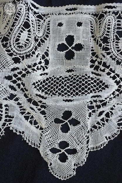 アンティークレース　dentelle ancinne　幅広ボビンレース　260cm .FR a l'epoque