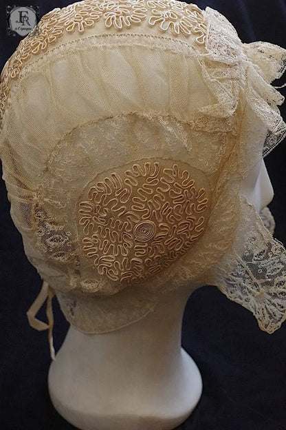 アンティークレース　dentelle ancinne　bonnet .FR a l'epoque